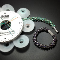 Kumihimo Bracelet and Necklace Kit with Long Magatamas and C-lon Tex 400 Bead Cord