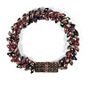 Kumihimo Bracelet with Long Magatamas & C-Lon Bead Cord Tex 400