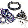 Kumihimo Bracelet with Long Magatamas & C-Lon Bead Cord Tex 400