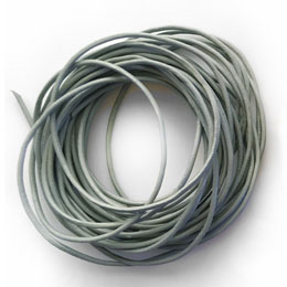 Grey Leather Cord for Jewelry