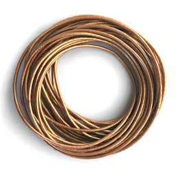 Metallic Gold Leather Cord