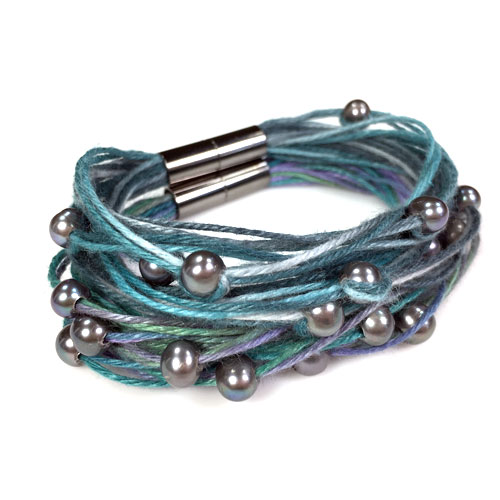 Freshwater Pearl and Linen Multi Strand Bracelet, Necklace, and Pendant Kits and Tutorial