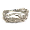 Multi Strand Linen and Freshwater Pearl Bracelet Kit