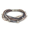 Multi Strand Linen and Freshwater Pearl Bracelet Kit