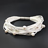 Multi Strand Linen and Freshwater Pearl Bracelet Kit