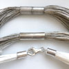 Multi Strand Linen and Freshwater Pearl Bracelet Kit