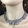 Multi Strand Linen and Freshwater Pearl Bracelet Kit