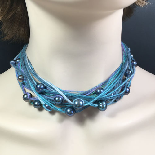 Freshwater Pearl and Linen Multi Strand Bracelet, Necklace, and Pendant Kits and Tutorial