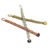 Turkish Flat Bead Crochet Bracelet Kitwith Metallic Cord