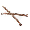 Turkish Flat Bead Crochet Bracelet with Metallic Cord