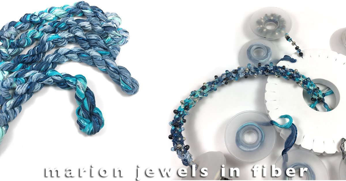 Silkie Ribbon/Hand Dyed Silk Blend Ribbon for Kumihimo and Knitting