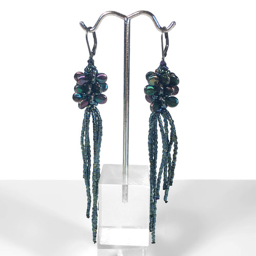 Kumihimo Jellyfish Earring Kit with PIP Beads and a Beaded Tassel