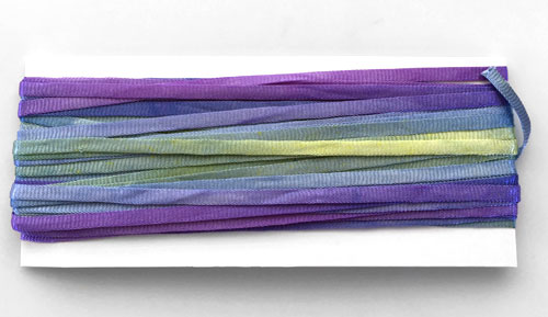Panaché Tubular Hand Dyed Knit Rayon Ribbon Mini Skein Prefect for Kumihimo