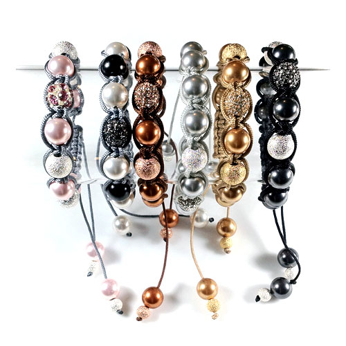 Shambhala Bracelet Kit with Svarovski Crystal Pearls & Pave Beads