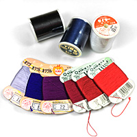 Anaito Kanagawa 1000 Denier and Fujix Tire #16 Buttonhole Embroidery Silk Thread