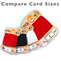 Kanagawa Anaito Silk Cards | Compare Sizes
