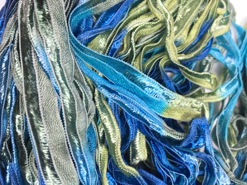 Hand Dyed Silk Ribbon for Kumihimo