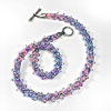 Silk Ribbon Kumihimo Necklace Kit with 4mm Magatamas