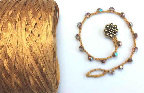 Silk Tape for Jewelry Making, Crochet, and Multi Strand Bracelets and Necklaces