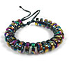 12mm Hematite and Rainbow Hematite Ring Beads for Square Knot Bracelet Designs