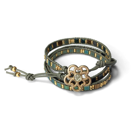 Leather Wrap Bracelet Kit and Tutorial with Tila Beads