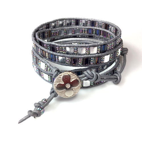 Leather Wrap Bracelet Kit and Tutorial with Tila Beads