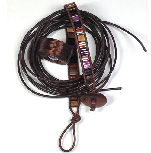 Leather Wrap Bracelet Kit and Tutorial with Tila Beads