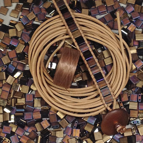 Leather Wrap Bracelet Kit and Tutorial with Tila Beads